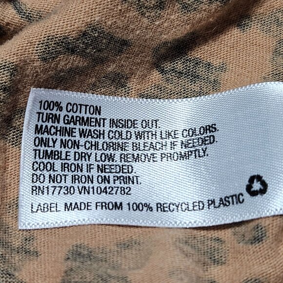 Ava & Viv Leopard Print Top Womens Plus Size 2X V-Neck Short Sleeve Tee - Picture 5 of 5